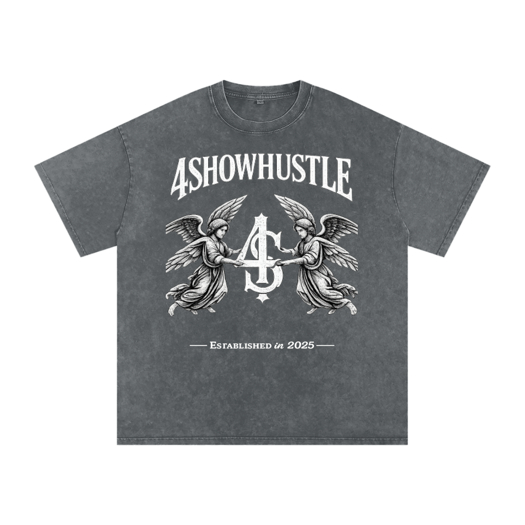 Snow Washed Oversized Cotton T-Shirt